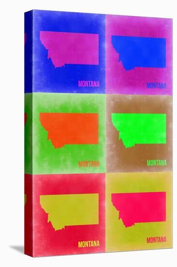 Montana Pop Art Map 2-NaxArt-Stretched Canvas