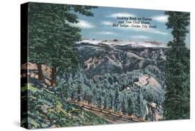 Montana, Scenic View of Tree Clad Slopes on the Beartooth Highway-Lantern Press-Stretched Canvas