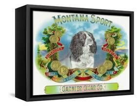 Montana Sport Brand Cigar Box Label-Lantern Press-Framed Stretched Canvas