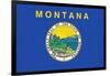 Montana State Flag-Lantern Press-Framed Art Print