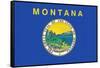 Montana State Flag-Lantern Press-Framed Stretched Canvas