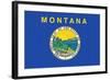 Montana State Flag-Lantern Press-Framed Art Print