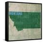 Montana State Words-David Bowman-Framed Stretched Canvas