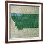 Montana State Words-David Bowman-Framed Giclee Print