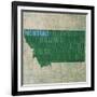 Montana State Words-David Bowman-Framed Giclee Print