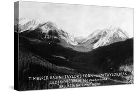Montana - Timbered Basin View of Taylor's Fork and Peak-Lantern Press-Stretched Canvas