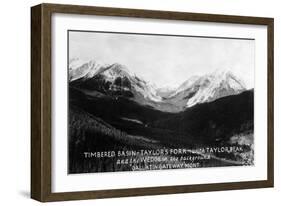 Montana - Timbered Basin View of Taylor's Fork and Peak-Lantern Press-Framed Art Print