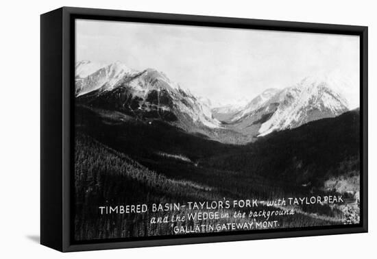 Montana - Timbered Basin View of Taylor's Fork and Peak-Lantern Press-Framed Stretched Canvas