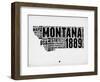 Montana Watercolor Word Cloud-NaxArt-Framed Art Print