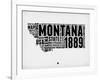 Montana Watercolor Word Cloud-NaxArt-Framed Art Print
