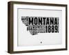 Montana Watercolor Word Cloud-NaxArt-Framed Art Print