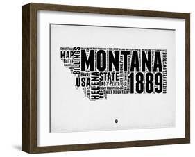 Montana Watercolor Word Cloud-NaxArt-Framed Art Print