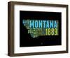 Montana Word Cloud 1-NaxArt-Framed Art Print