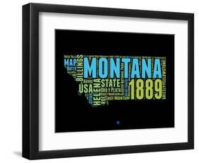 Montana Word Cloud 1-NaxArt-Framed Art Print