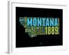 Montana Word Cloud 1-NaxArt-Framed Art Print