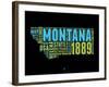 Montana Word Cloud 1-NaxArt-Framed Art Print