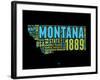 Montana Word Cloud 1-NaxArt-Framed Art Print