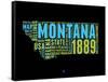 Montana Word Cloud 1-NaxArt-Framed Stretched Canvas