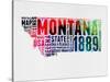 Montana Word Cloud 2-NaxArt-Stretched Canvas