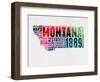 Montana Word Cloud 2-NaxArt-Framed Art Print