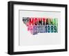 Montana Word Cloud 2-NaxArt-Framed Art Print