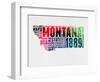 Montana Word Cloud 2-NaxArt-Framed Art Print