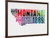 Montana Word Cloud 2-NaxArt-Framed Art Print