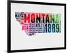 Montana Word Cloud 2-NaxArt-Framed Art Print