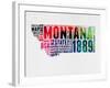 Montana Word Cloud 2-NaxArt-Framed Art Print