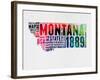 Montana Word Cloud 2-NaxArt-Framed Art Print