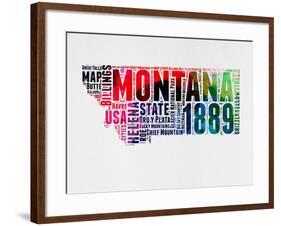 Montana Word Cloud 2-NaxArt-Framed Art Print