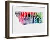 Montana Word Cloud 2-NaxArt-Framed Art Print