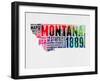 Montana Word Cloud 2-NaxArt-Framed Art Print