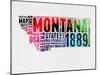 Montana Word Cloud 2-NaxArt-Mounted Art Print