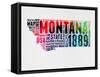 Montana Word Cloud 2-NaxArt-Framed Stretched Canvas