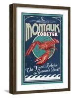 Montauk, New York - Lobster-Lantern Press-Framed Art Print