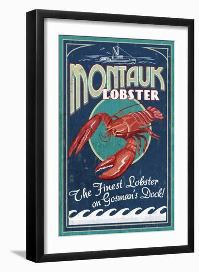 Montauk, New York - Lobster-Lantern Press-Framed Art Print