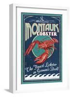 Montauk, New York - Lobster-Lantern Press-Framed Art Print