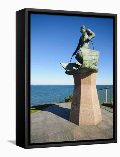 Montauk Point Lighthouse, Montauk, Long Island, New York State, USA-Robert Harding-Framed Stretched Canvas