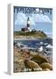 Montauk Point Lighthouse - New York-null-Framed Poster