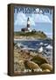 Montauk Point Lighthouse - New York-null-Framed Poster