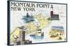 Montauk Point, New York - Nautical Chart-Lantern Press-Stretched Canvas