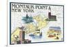 Montauk Point, New York - Nautical Chart-Lantern Press-Framed Art Print