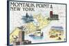 Montauk Point, New York - Nautical Chart-Lantern Press-Stretched Canvas