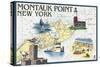 Montauk Point, New York - Nautical Chart-Lantern Press-Stretched Canvas