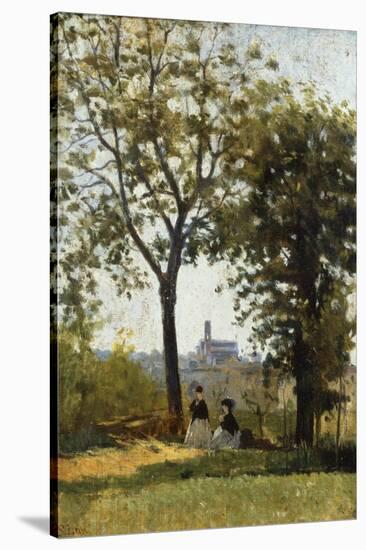 Monte Alle Croci (Hill of San Miniato), C. 1870-Silvestro Lega-Stretched Canvas