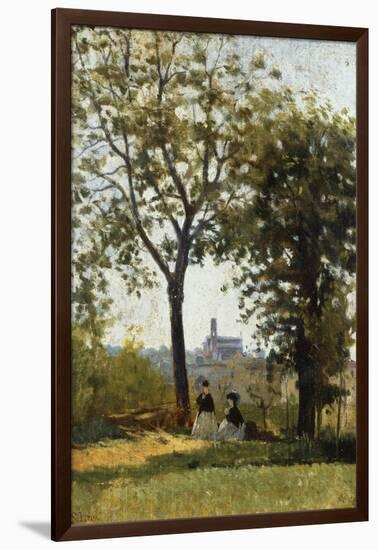 Monte Alle Croci (Hill of San Miniato), C. 1870-Silvestro Lega-Framed Art Print