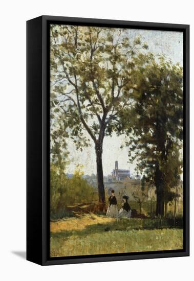 Monte Alle Croci (Hill of San Miniato), C. 1870-Silvestro Lega-Framed Stretched Canvas