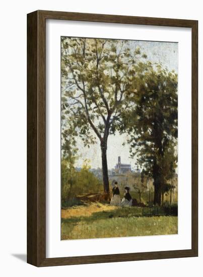 Monte Alle Croci (Hill of San Miniato), C. 1870-Silvestro Lega-Framed Art Print