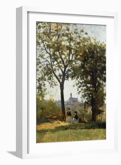 Monte Alle Croci (Hill of San Miniato), C. 1870-Silvestro Lega-Framed Art Print